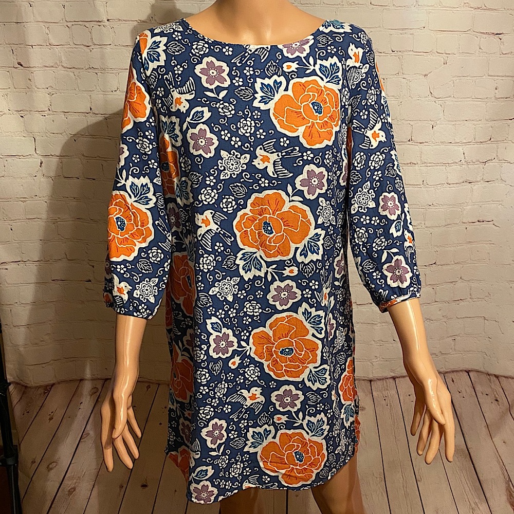 Old Navy floral and bird unique boho dress size medium